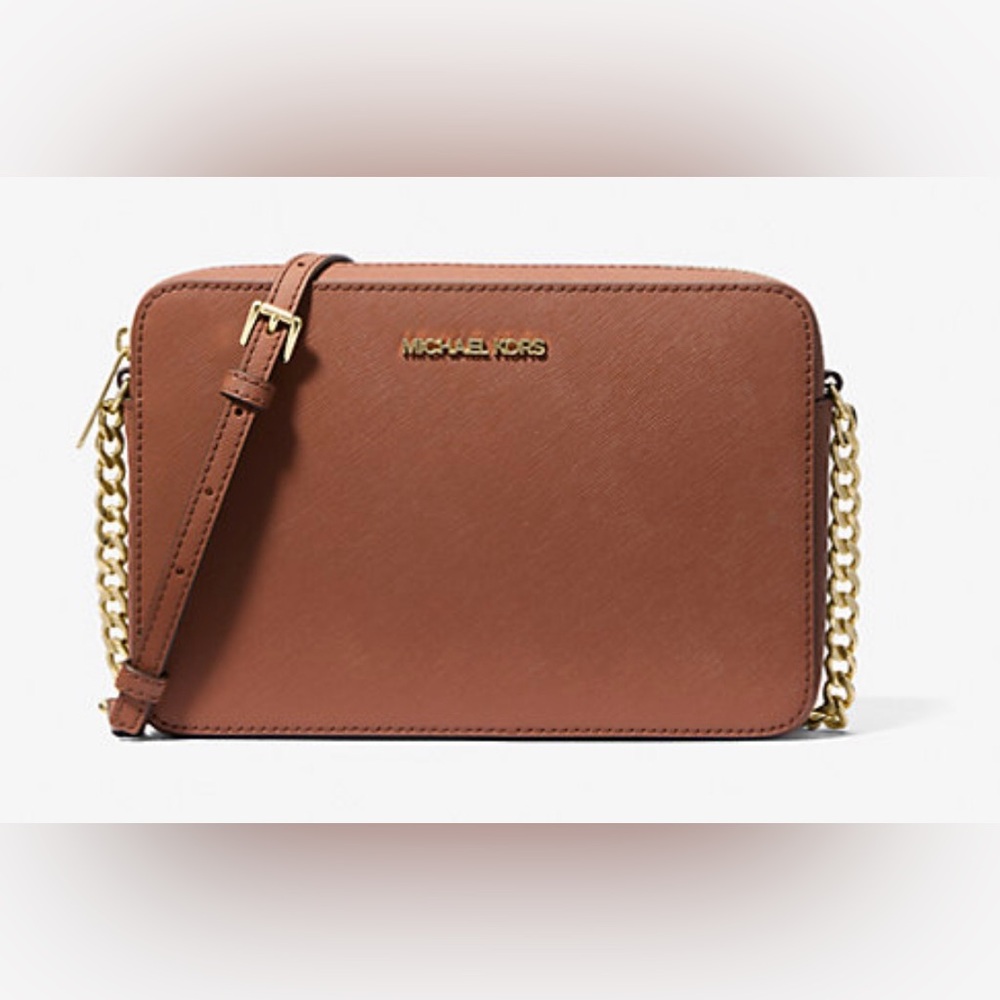 Michael Kors Jet Set Large Saffiano Leather Crossbody Bag